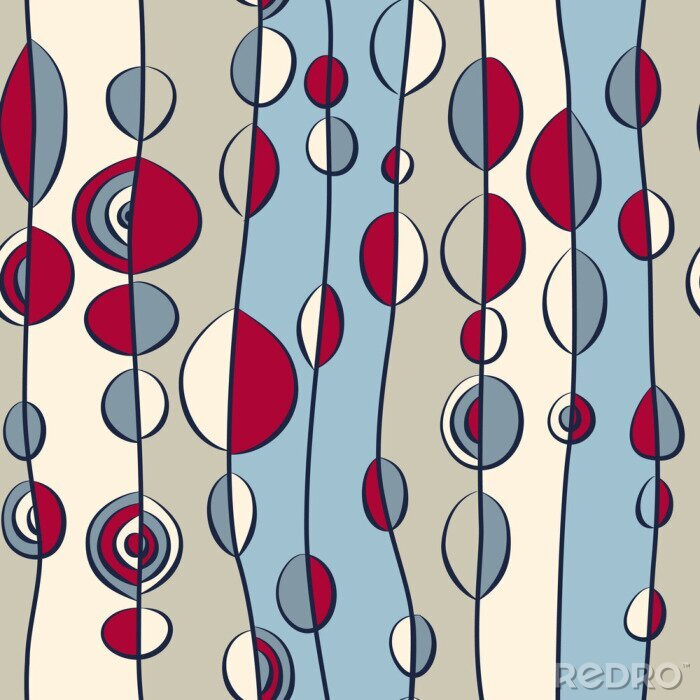 Sticker Retro geometrische illustratie