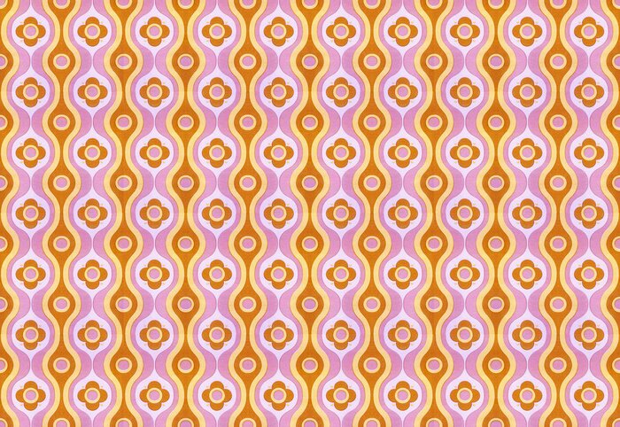 Sticker Retro kitsch behang