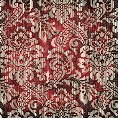 Retro motief in roodtinten