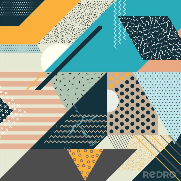 Sticker Retro mozaïek