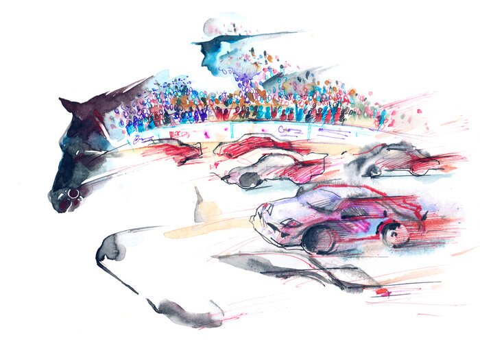 Sticker Rijden en snelle auto's