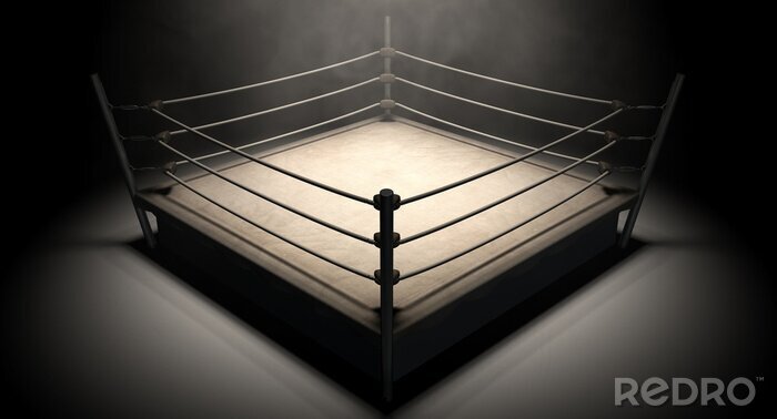 Sticker ring voor een boksgevecht