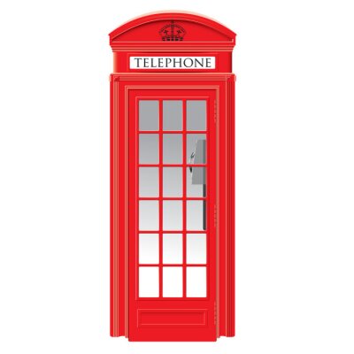 Sticker Rode telefooncel - Londen - vector