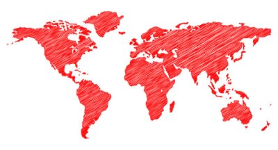 Rode wereldkaart