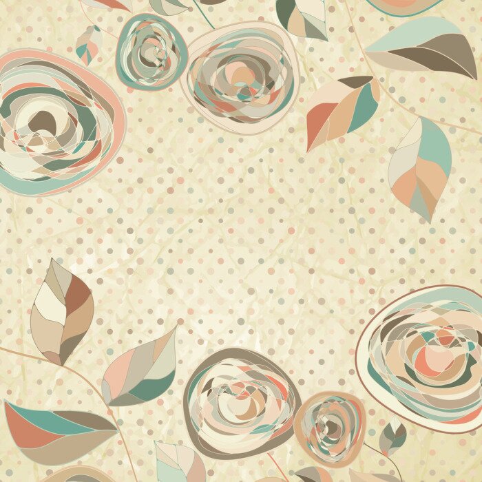 Sticker Romantische bloemen met uitstekende rozen. EPS 8