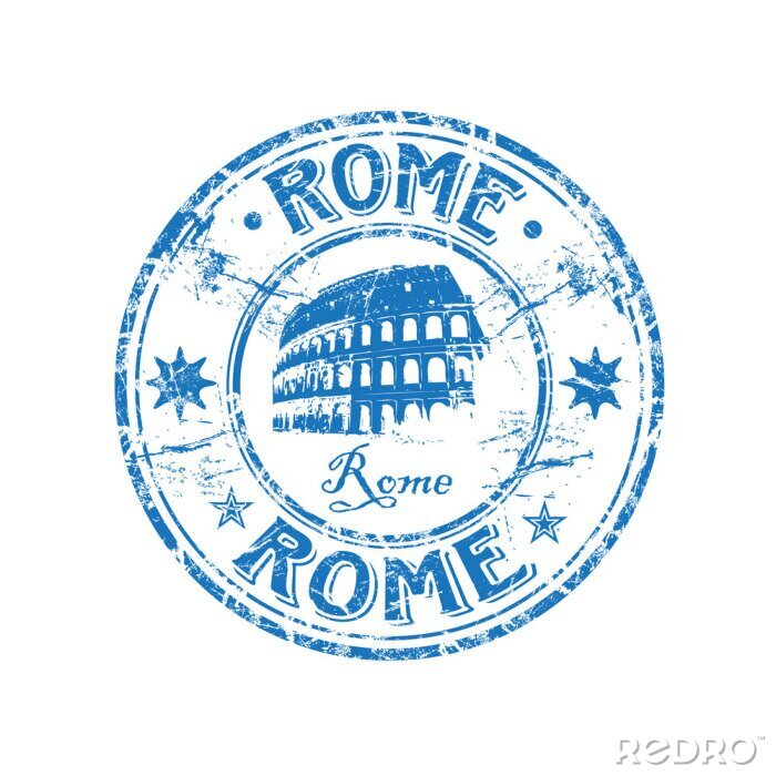 Sticker Rome rubberstamp