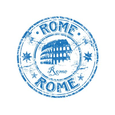 Sticker Rome rubberstamp