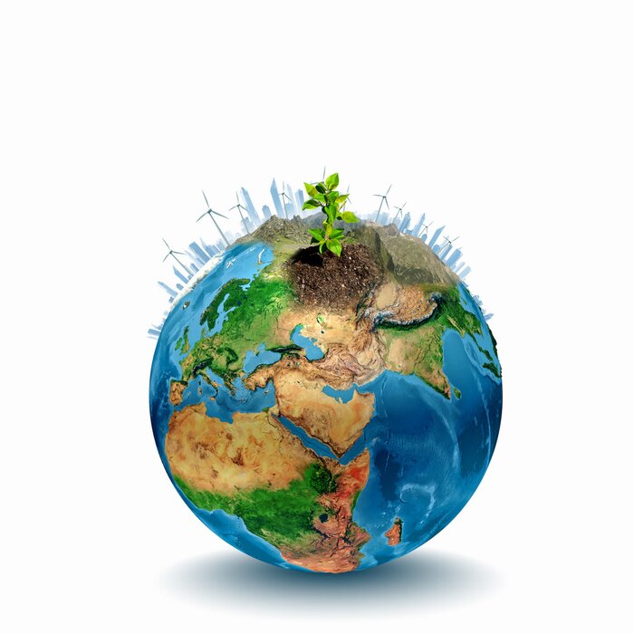 Sticker Rond e wereld