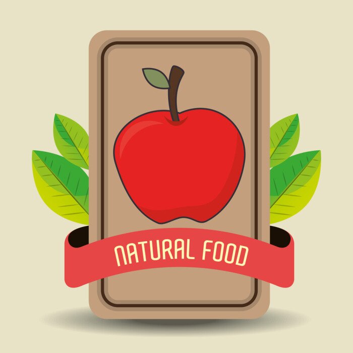 Sticker Rood appellogo met letters