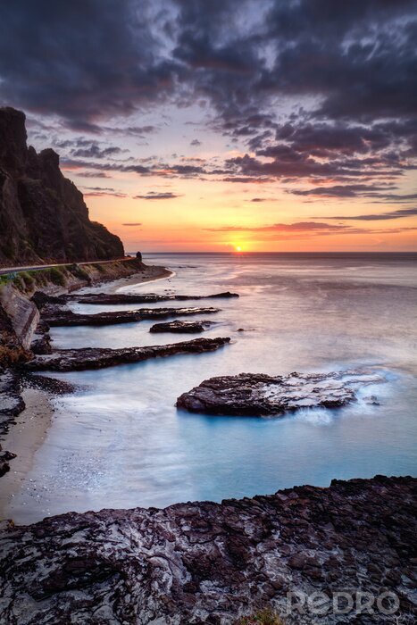 Sticker Rotsachtige kliffen bij de zee