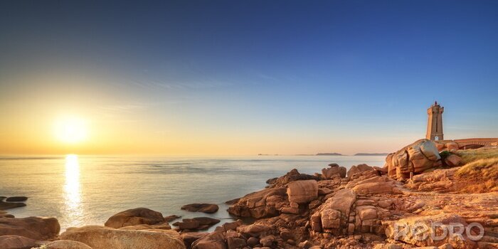 Sticker Rotsen aan de kust in Bretagne