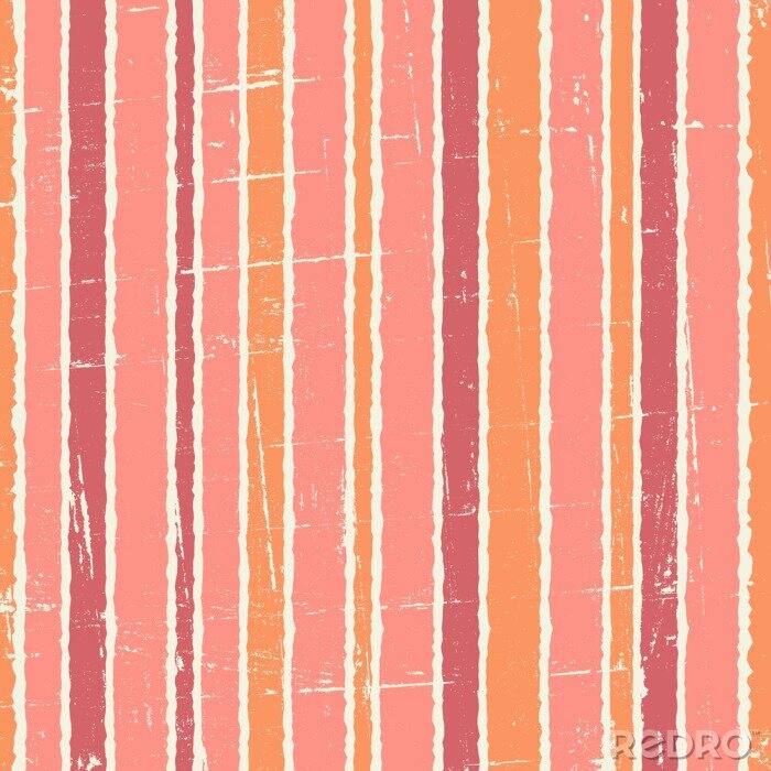 Sticker Roze en oranje onregelmatige strepen