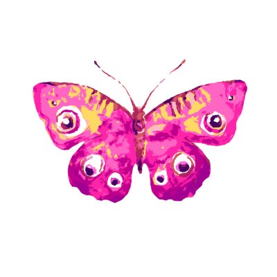 Sticker Roze insect met oogjes