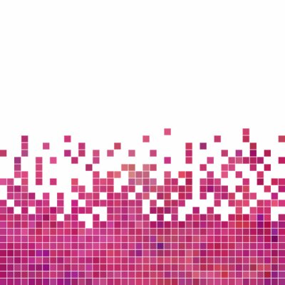 Sticker Roze pixels op een witte achtergrond