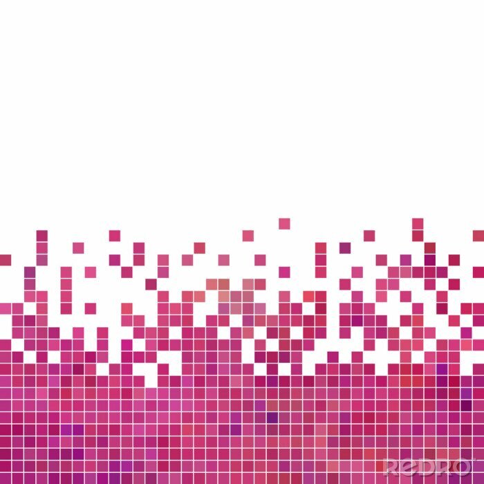 Sticker Roze pixels op een witte achtergrond