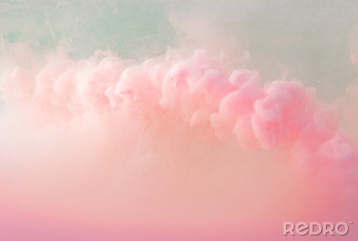 Sticker Roze stofwolk