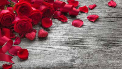 Sticker Rozen op een bord