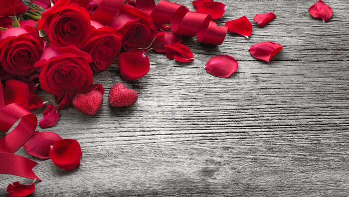 Sticker Rozen op een bord