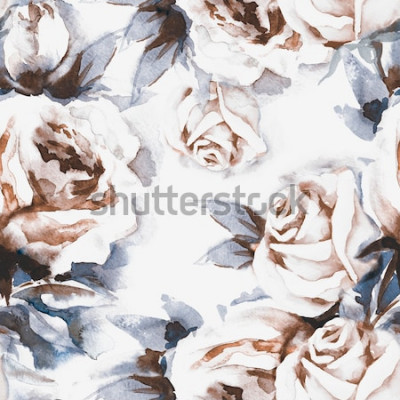 Sticker Rozen poederroze geverfd met verf