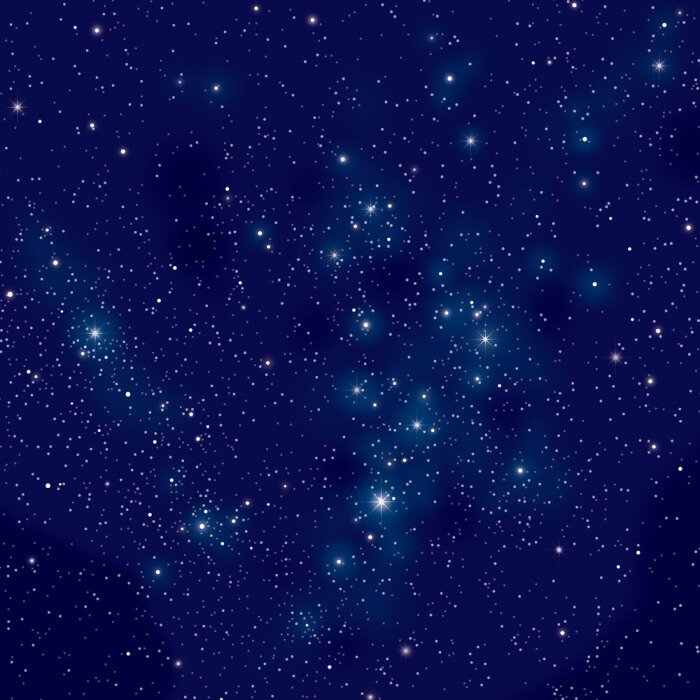 Sticker Ruimte gevuld met duizenden sterren van verschillende helderheid