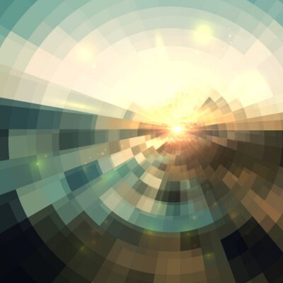 Sticker Ruimtelijke grafiek met een tunnel