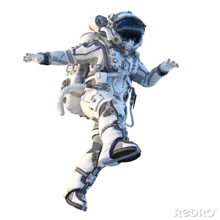 Sticker Ruimtepak astronaut gedetailleerde realistische afbeeldingen