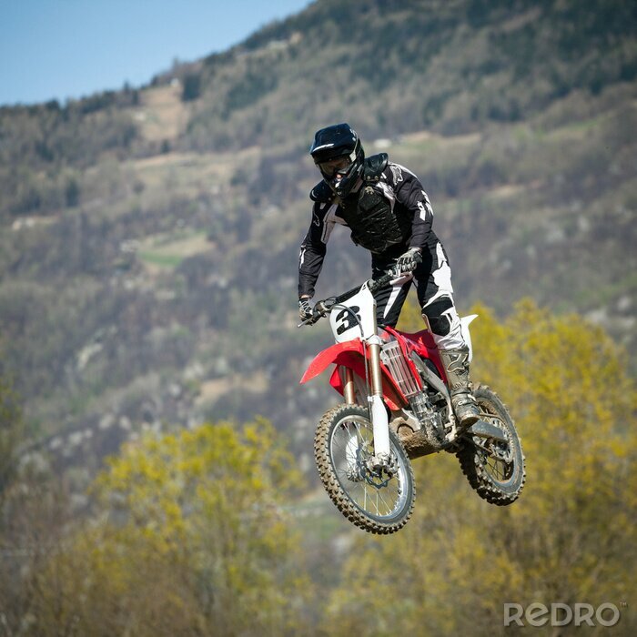 Sticker salto con moto