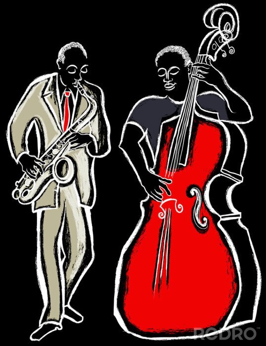 Sticker saxofonist en bas