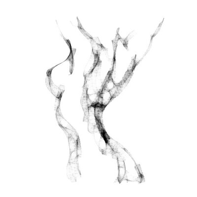 Sticker Schets van een naakte vrouw