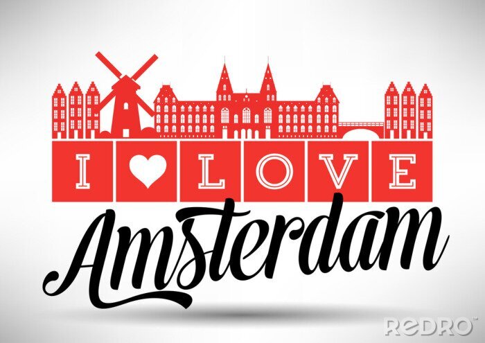 Sticker Schriftzug Amsterdam Niederlande