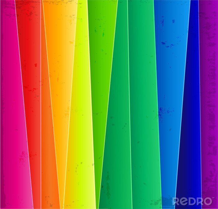 Sticker Schuine lijnen abstracte regenboog achtergrond