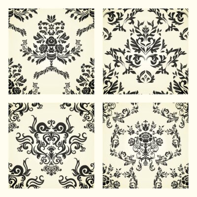 Sticker Set van damast patronen