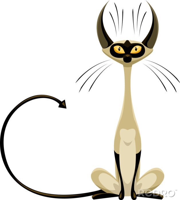 Sticker Siamese kat