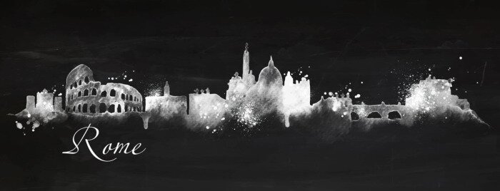Sticker Silhouette chalk Rome