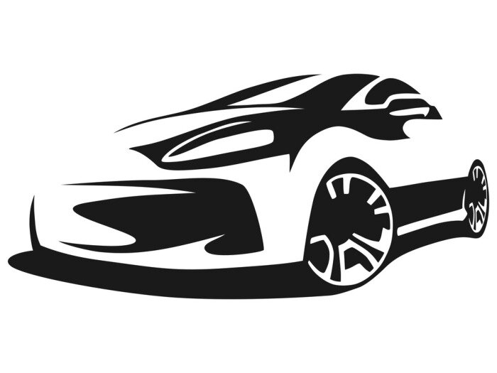 Sticker Silhouette Tuning Car