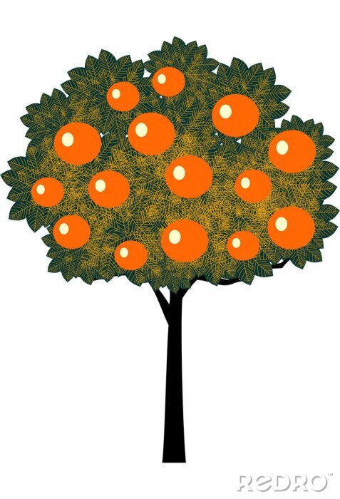 Sticker Sinaasappelboom