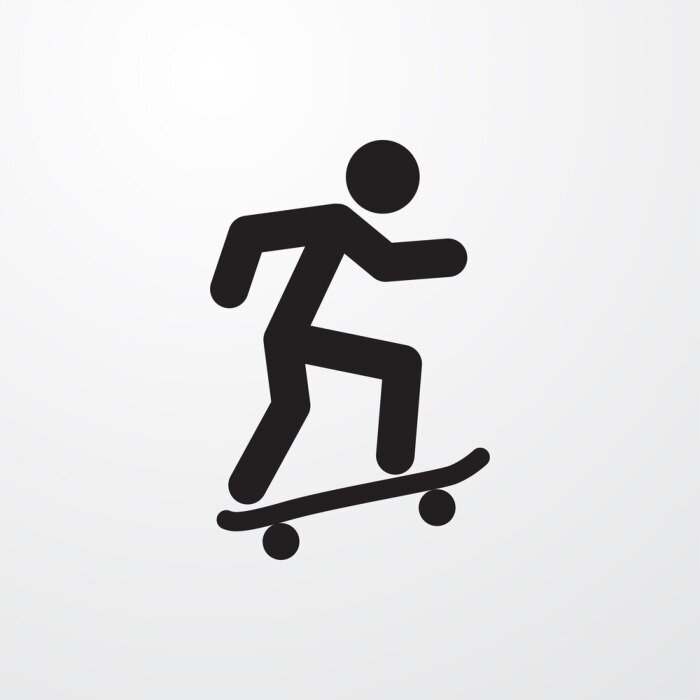 Sticker skateboard illustratie pictogram