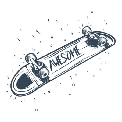 Sticker Skateboard vector