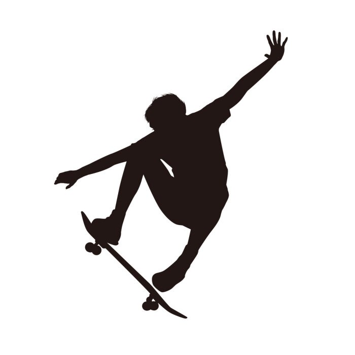 Sticker Skater Silhouette