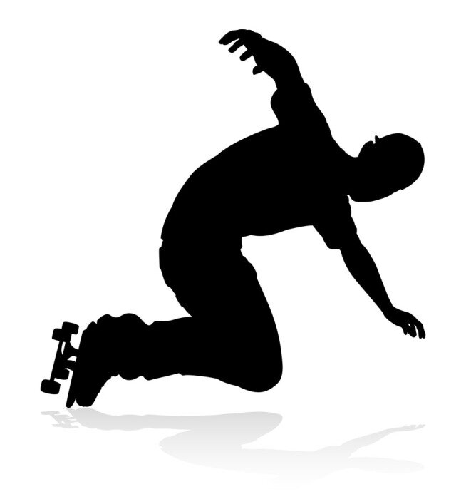 Sticker Skater Skateboarder Silhouet