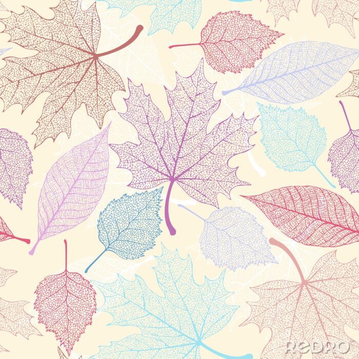 Sticker Skeleton bladeren naadloze