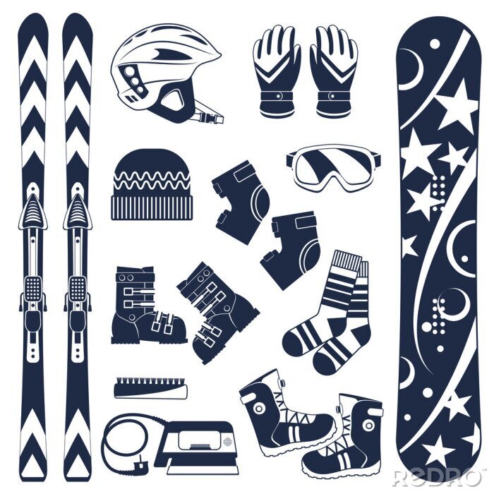 Sticker Skiën. Extreme wintersporten.