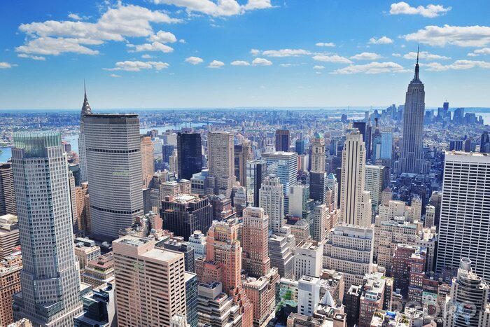 Sticker Skyline van een moderne stad