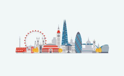Sticker Skyline van Londen