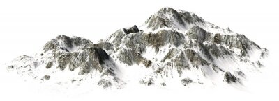 Sticker Snowy Mountains - Mountain Peak - gescheiden op een witte achtergrond