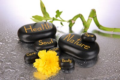 Sticker Spa stenen close-up