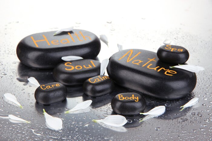 Sticker Spa stenen close-up