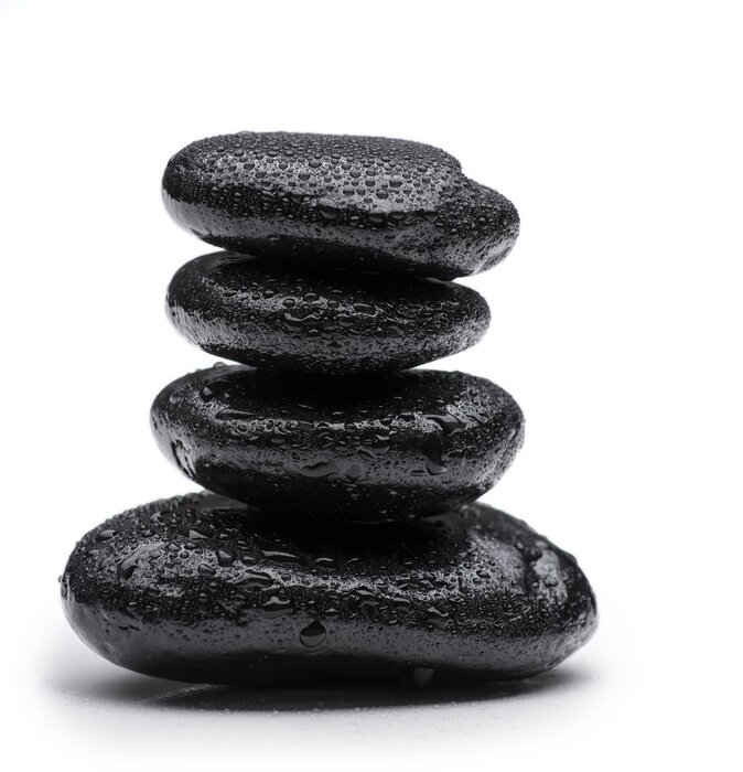 Sticker Spa stenen op geïsoleerde witte