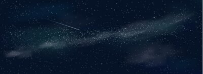 Sticker Space.The night starry sky. Space background. Shining stars and nebula