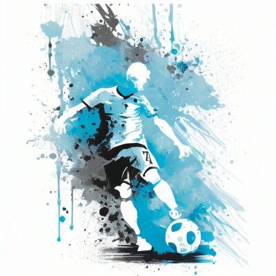 Sticker Speler op het voetbalveld